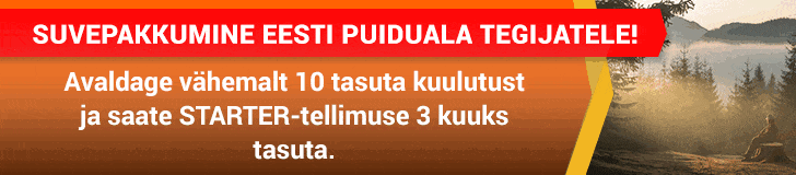 Suvepakkumine Eesti puiduala tegijatele!