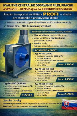 Suurimeja Transportné ventilátory  |  Ahjud, õhuseadmed | Puidutööstuse masinad | Juraj polovka šneky výroba 